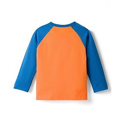 Babyhug Cotton Knit Raglan Full Sleeves T-Shirt & Pyjama Night-Suit With Tiger Print - Orange & Blue