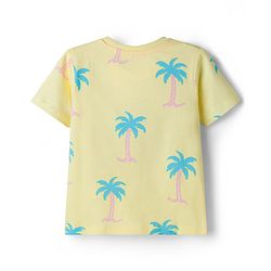Babyhug Cotton Knit Half Sleeves Striped T-Shirts with Beach Theme Graphic Pack of 3 - Multicolor