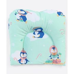 Babyhug U Shape Pillow Penguin Print - Green