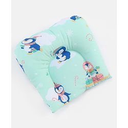 Babyhug U Shape Pillow Penguin Print - Green