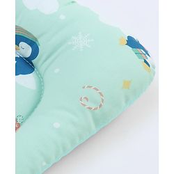 Babyhug U Shape Pillow Penguin Print - Green