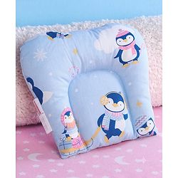 Babyhug U Shape Pillow Penguin Print - Green