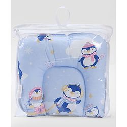 Babyhug U Shape Pillow Penguin Print - Green