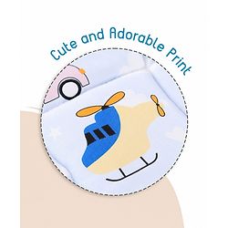 Babyhug 100% Cotton Sleeping Bag cum Carry Nest Penguin Print - Blue| Soft & Cozy| Light Weight & Easy to Carry| Travel Friendly| Easy Zipper Closure| New Born Essential| Washable| Gifting Option