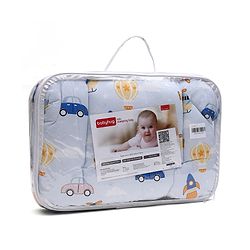 Babyhug 100% Cotton Sleeping Bag cum Carry Nest Penguin Print - Blue| Soft & Cozy| Light Weight & Easy to Carry| Travel Friendly| Easy Zipper Closure| New Born Essential| Washable| Gifting Option