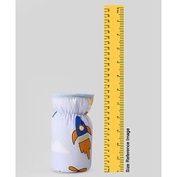 Babyhug Bottle Cover Medium Transport Print - Blue| 0-24 Months| Fits Upto 200 ml Bottle| Soft Cotton Sleeve| Elastic Neck & Carry Loop| Machine Washable| for All Standard Bottles