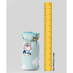 Babyhug Bottle Cover Large Penguin Print - Green| 0-24 Months| Fits Upto 280 ml Bottle| Soft Cotton Sleeve| Elastic Neck & Carry Loop| Machine Washable| for All Standard Bottles