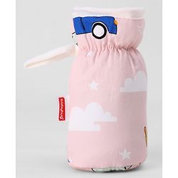 Babyhug Bottle Cover Medium Transport Print - Peach| 0-24 Months| Fits Upto 200 ml Bottle| Soft Cotton Sleeve| Elastic Neck & Carry Loop| Machine Washable| for All Standard Bottles