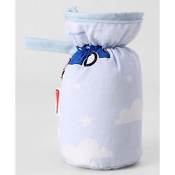 Babyhug Bottle Cover Large Penguin Print - Green| 0-24 Months| Fits Upto 280 ml Bottle| Soft Cotton Sleeve| Elastic Neck & Carry Loop| Machine Washable| for All Standard Bottles