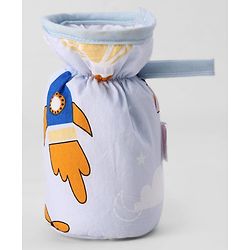 Babyhug Bottle Cover Large Penguin Print - Green| 0-24 Months| Fits Upto 280 ml Bottle| Soft Cotton Sleeve| Elastic Neck & Carry Loop| Machine Washable| for All Standard Bottles