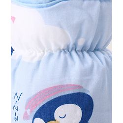 Babyhug Bottle Cover Large Penguin Print - Green| 0-24 Months| Fits Upto 280 ml Bottle| Soft Cotton Sleeve| Elastic Neck & Carry Loop| Machine Washable| for All Standard Bottles