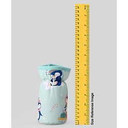 Babyhug Bottle Cover Medium Penguin Print - Green| 0-24 Months| Fits Upto 200 ml Bottle| Soft Cotton Sleeve| Elastic Neck & Carry Loop| Machine Washable| for All Standard Bottles