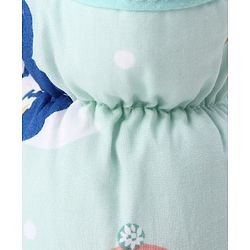 Babyhug Bottle Cover Medium Penguin Print - Green| 0-24 Months| Fits Upto 200 ml Bottle| Soft Cotton Sleeve| Elastic Neck & Carry Loop| Machine Washable| for All Standard Bottles
