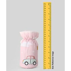 Babyhug Bottle Cover Large Transport Print - Peach| 0-24 Months| Fits Upto 280 ml Bottle| Soft Cotton Sleeve| Elastic Neck & Carry Loop| Machine Washable| for All Standard Bottles