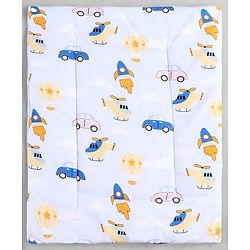 Babyhug Diaper Changing Mat Set of 3 with Removable Waterproof Dry Sheet Transport Print - Blue| Soft & Breathable|Absorbent Top Layer|Leakproof| Reusable| Quick Dry| Travel Friendly| Machine Washable