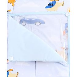 Babyhug Diaper Changing Mat Set of 3 with Removable Waterproof Dry Sheet Transport Print - Blue| Soft & Breathable|Absorbent Top Layer|Leakproof| Reusable| Quick Dry| Travel Friendly| Machine Washable