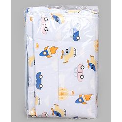 Babyhug Diaper Changing Mat Set of 3 with Removable Waterproof Dry Sheet Transport Print - Blue| Soft & Breathable|Absorbent Top Layer|Leakproof| Reusable| Quick Dry| Travel Friendly| Machine Washable