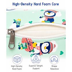 Babyhug Cotton Feeding Pillow With Belt Penguin Print - Green | Fits upto waist size 36 inches