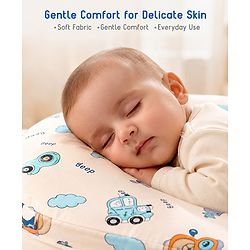 Babyhug Cotton Feeding Pillow With Belt Penguin Print - Green | Fits upto waist size 36 inches