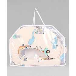 Babyhug Cotton Feeding Pillow With Belt Penguin Print - Green | Fits upto waist size 36 inches