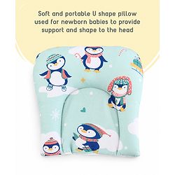 Babyhug Premium 100% Cotton Mattress Set with Mosquito Net & Pillow  Transport Print Blue| Soft Cushioned Bedding | 0-12 Months| New Born Essential| Easy Zipper Closure| Foldable & Travel-Friendly