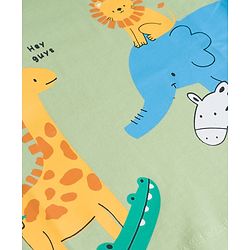 Babyhug  Cotton  Knit Half Sleeves T-Shirt with Dino Print - Multicolor