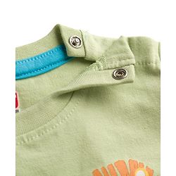 Babyhug  Cotton  Knit Half Sleeves T-Shirt with Dino Print - Multicolor