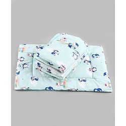 Babyhug Diaper Changing Mat Set of 3 with Removable Waterproof Dry Sheet Penguin Print -Green| Soft & Breathable| Absorbent Top Layer| Leakproof| Reusable| Quick Dry| Travel Friendly| Machine Washable
