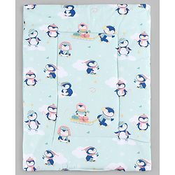 Babyhug Diaper Changing Mat Set of 3 with Removable Waterproof Dry Sheet Penguin Print -Green| Soft & Breathable| Absorbent Top Layer| Leakproof| Reusable| Quick Dry| Travel Friendly| Machine Washable
