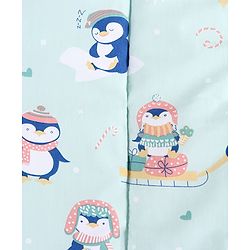 Babyhug Diaper Changing Mat Set of 3 with Removable Waterproof Dry Sheet Penguin Print -Green| Soft & Breathable| Absorbent Top Layer| Leakproof| Reusable| Quick Dry| Travel Friendly| Machine Washable