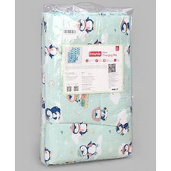 Babyhug Diaper Changing Mat Set of 3 with Removable Waterproof Dry Sheet Penguin Print -Green| Soft & Breathable| Absorbent Top Layer| Leakproof| Reusable| Quick Dry| Travel Friendly| Machine Washable