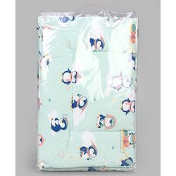Babyhug Diaper Changing Mat Set of 3 with Removable Waterproof Dry Sheet Penguin Print -Green| Soft & Breathable| Absorbent Top Layer| Leakproof| Reusable| Quick Dry| Travel Friendly| Machine Washable