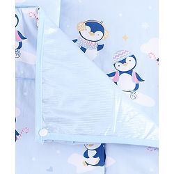 Babyhug Diaper Changing Mat Set of 3 with Removable Waterproof Dry Sheet Penguin Print -Green| Soft & Breathable| Absorbent Top Layer| Leakproof| Reusable| Quick Dry| Travel Friendly| Machine Washable
