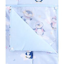 Babyhug Diaper Changing Mat Set of 3 with Removable Waterproof Dry Sheet Penguin Print -Green| Soft & Breathable| Absorbent Top Layer| Leakproof| Reusable| Quick Dry| Travel Friendly| Machine Washable