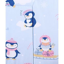 Babyhug Diaper Changing Mat Set of 3 with Removable Waterproof Dry Sheet Penguin Print -Green| Soft & Breathable| Absorbent Top Layer| Leakproof| Reusable| Quick Dry| Travel Friendly| Machine Washable