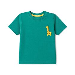Babyhug Cotton Knit Half Sleeves T-Shirts with Animal & Striped Print Pack of 3 - Blue Turquoise & White