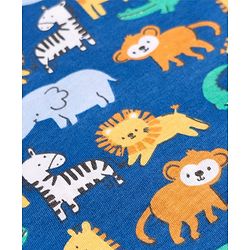Babyhug Cotton Knit Half Sleeves T-Shirts with Animal & Striped Print Pack of 3 - Blue Turquoise & White