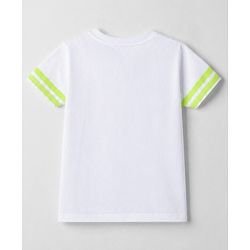 Babyhug Cotton Knit Half Sleeves Tiger Printed T-Shirt - Multicolor