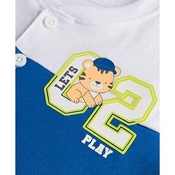 Babyhug Cotton Knit Half Sleeves Tiger Printed T-Shirt - Multicolor