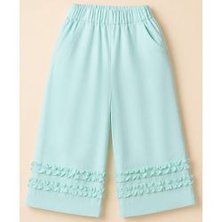 Babyhug Cotton Woven  Sleeveless Self Embroidered Solid Colour Top and Pant Set - White