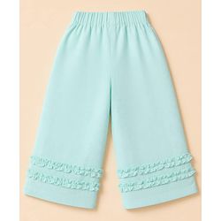 Babyhug Cotton Woven  Sleeveless Self Embroidered Solid Colour Top and Pant Set - White