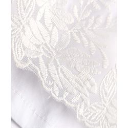Babyhug Cotton Woven  Sleeveless Self Embroidered Solid Colour Top and Pant Set - White