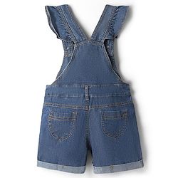 Babyhug 100% Cotton Single Jersey Woven Half Sleeves T-Shirt & Dungaree With Strawberry Print- Pink