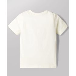 Babyhug Cotton Knit Half Sleeves T-Shirt with Brooklyn League Print - Cream