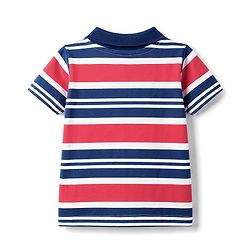 Babyhug Cotton Knit Polo T-Shirt Half Sleeves Striped with Graphic Multi Color 6-9 Months