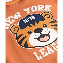 Babyhug Cotton Knit T-Shirt with Graphics Half Sleeves Round Neck Multi Color 6-9 Months
