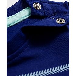Babyhug Cotton Knit Half Sleeves T-Shirt With Beach Theme Print - Multicolor