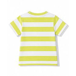 Babyhug 100% Cotton Knit Half Sleeves Striped T-Shirt -Multicolor