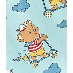 Babyhug 100% Cotton Knit Full Sleeves T-Shirt Pyjama & Shorts Co-ord Night Suits With Teddy Bear Print Pack of 2 - Multicolor