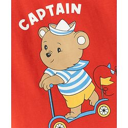 Babyhug 100% Cotton Knit Full Sleeves T-Shirt Pyjama & Shorts Co-ord Night Suits With Teddy Bear Print Pack of 2 - Multicolor